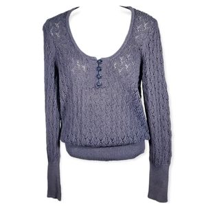 AXCESS Lace Knitted Sweater with cuffed sleeves Suze Large
